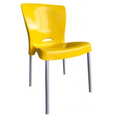 Cadeira Plastica Diversas Cores Com Pes em Aluminio