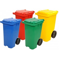 Carrinho Container de Lixo 240 Litros - Conjunto Coleta Seletiva