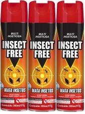 DomLine - Inseticida Mata Insetos Insect Free 300ml/177g - Pack Com 3