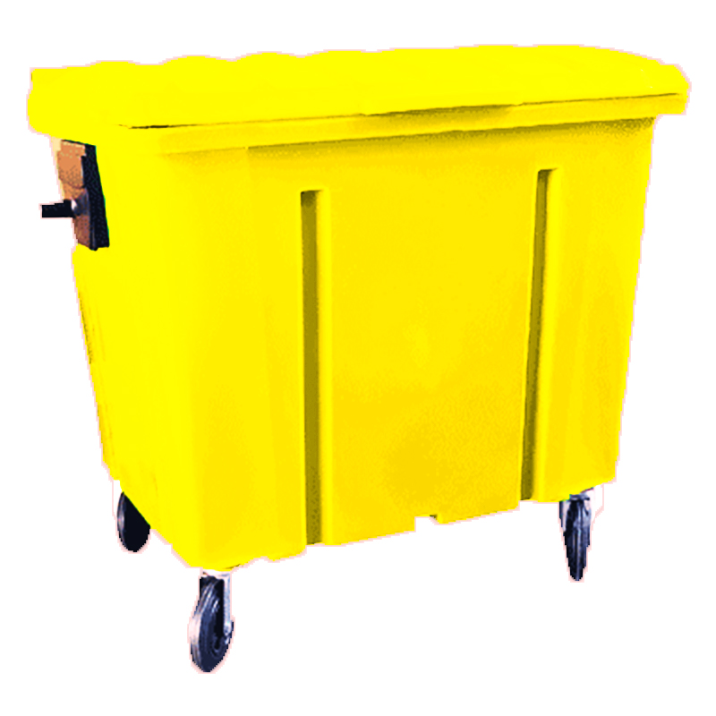 Lar Plasticos - Carrinho Container de Lixo capacidade de 1000Lt´s - Sem Pedal