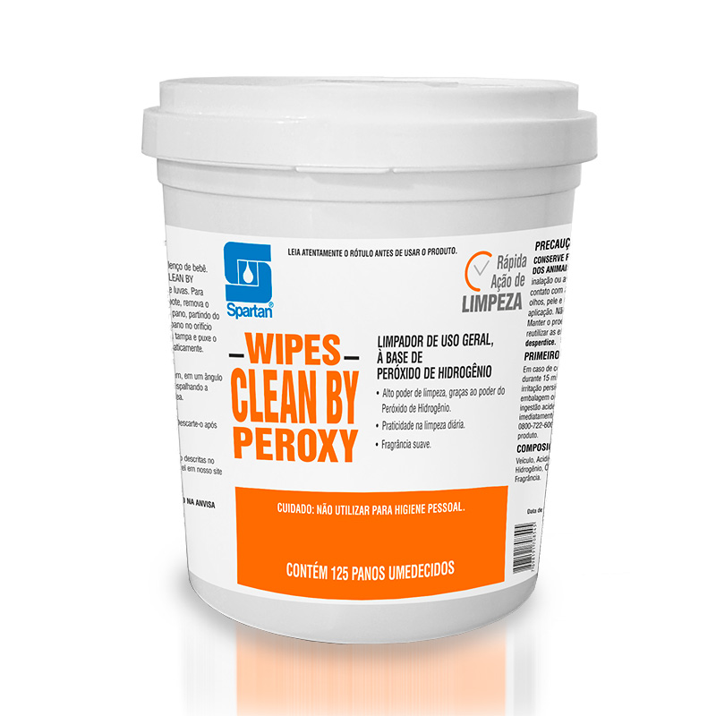 Wipes Clean By Peroxy c/ 125 panos umedecidos